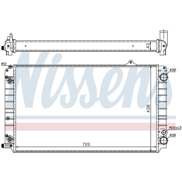 Nissen Nissens Radiator, 60239 60239 - main